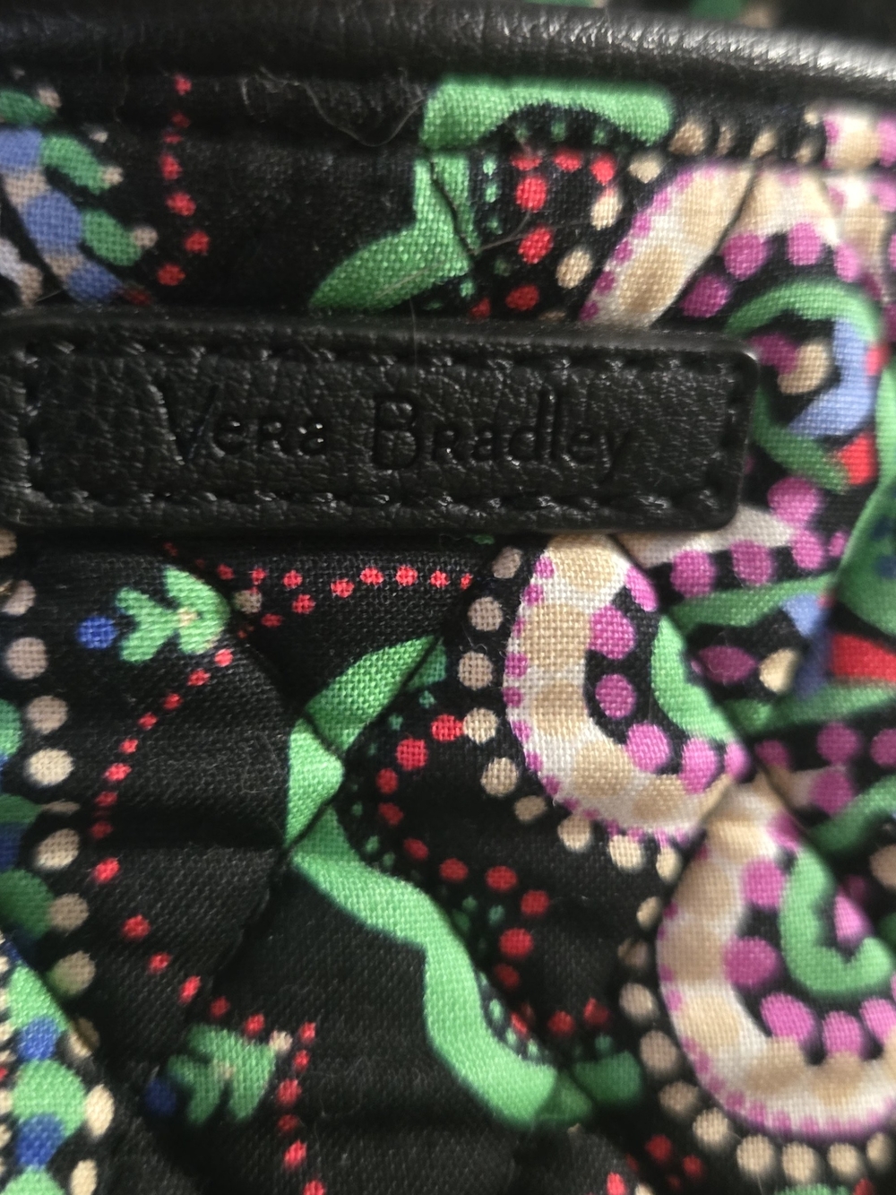 Vera Bradley Quilted Bag with Multicolor Paisley Print